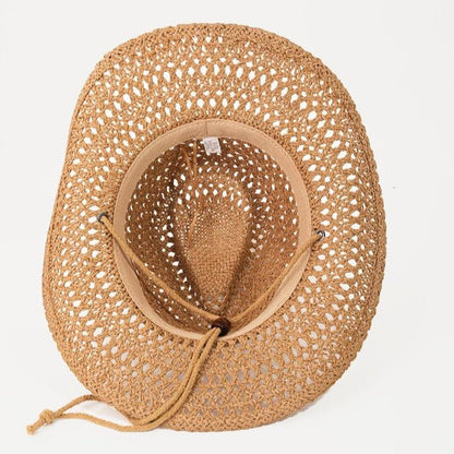 Fame Rope Strap Straw Braided Hat | Unique & Stylish Accessory