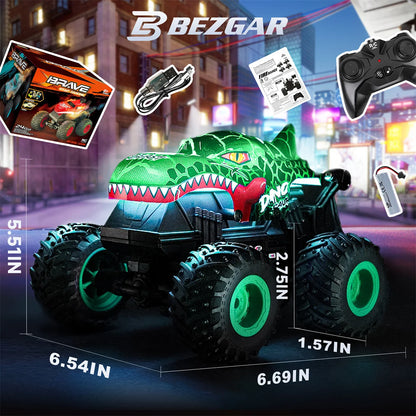 Monster Truck RC Toy - 1:20 Dinosaur Truck with Light & Music