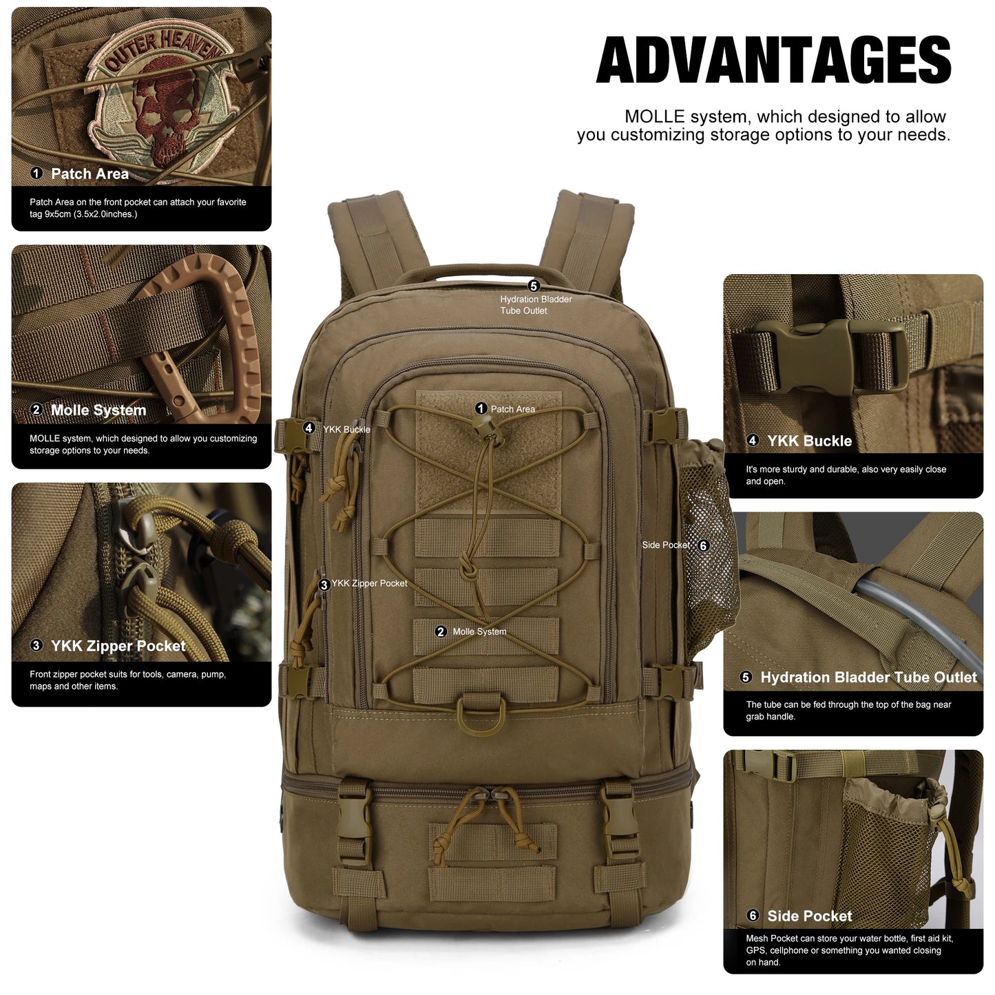 MARDINGTOP 28L Tactical Backpack for Men