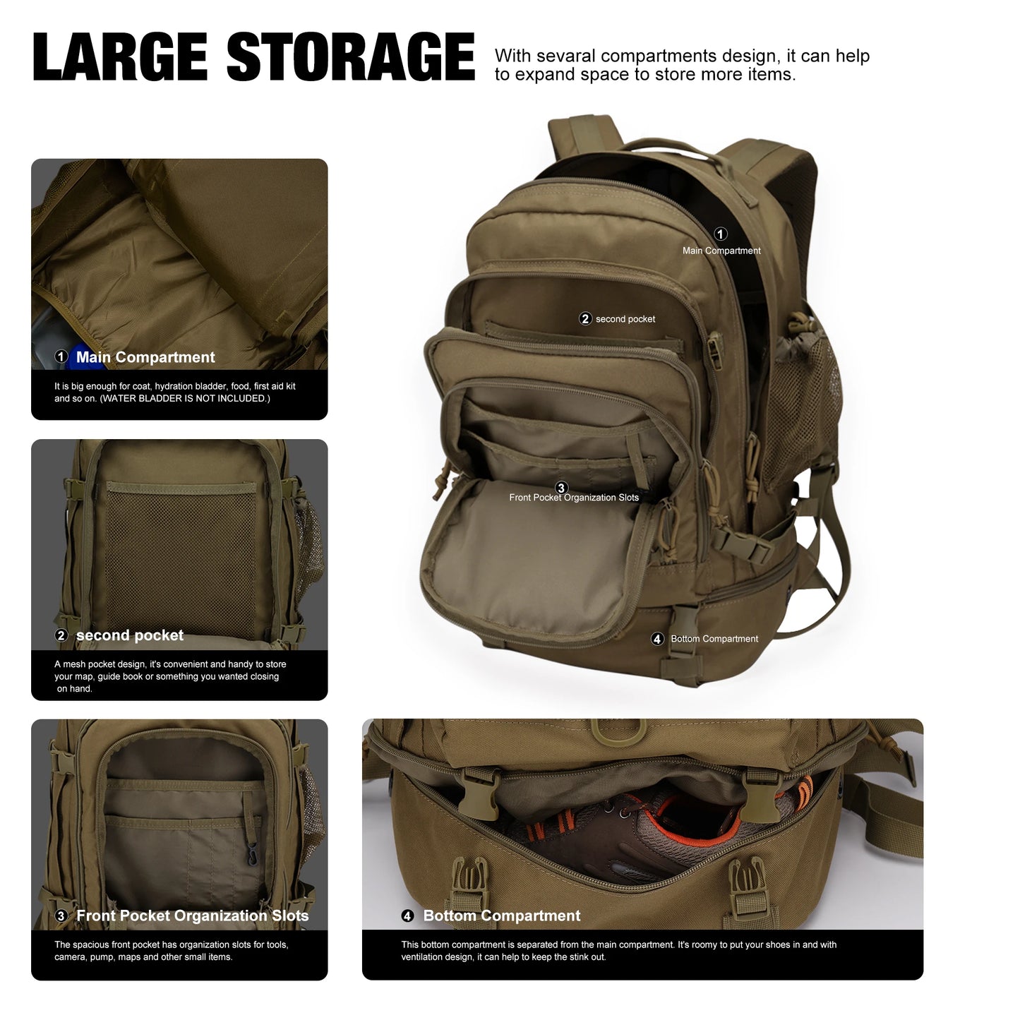 MARDINGTOP 28L Tactical Backpack for Men