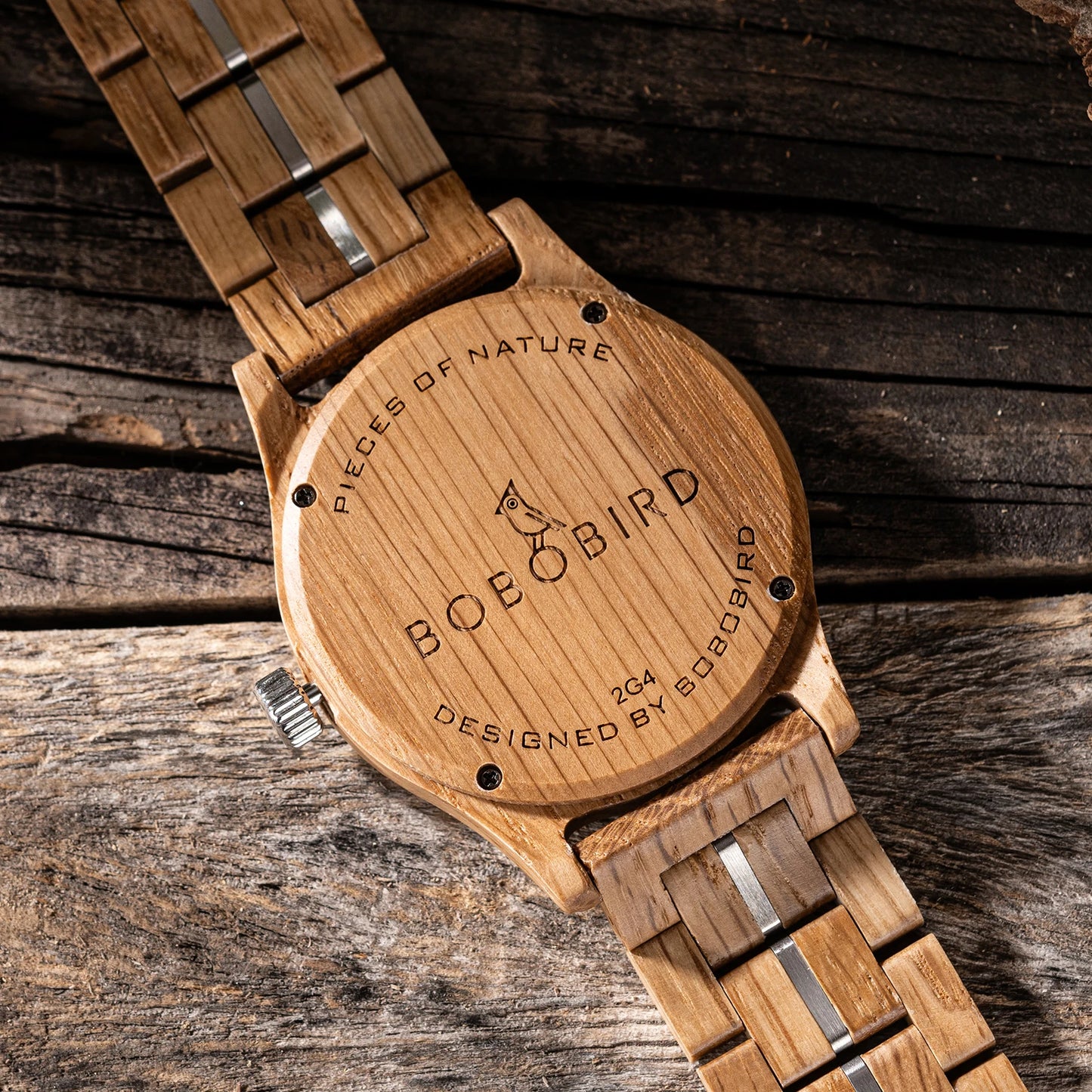 Men's Wooden Quartz Watch with Calendar – 2024 New Arrival