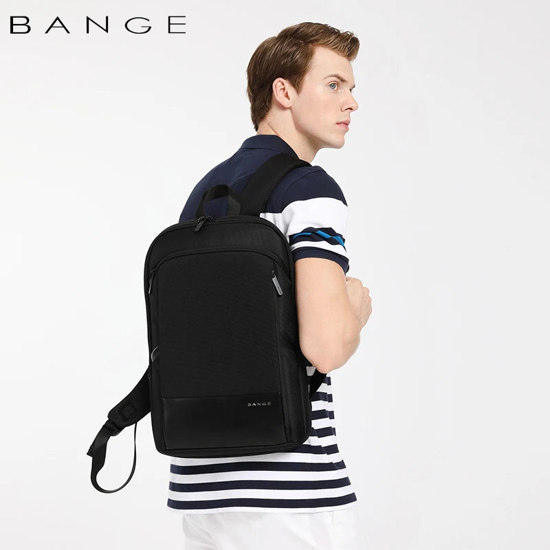 BANGE Waterproof 15.6" Laptop Backpack - Stylish Men's Travel Bag