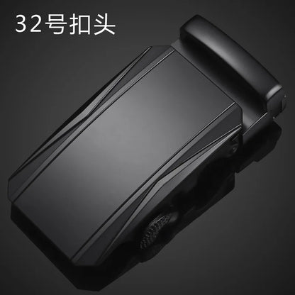 High Quality Men's Alloy Automatic Belt Buckle - Black Metal