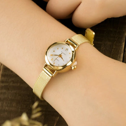 Women's Gold Casual Quartz Bracelet Watch