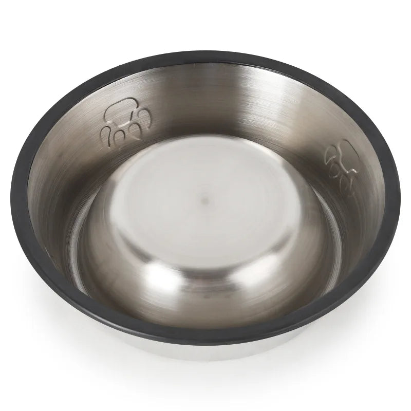 Stainless Steel Paw Print Dog & Cat Bowls