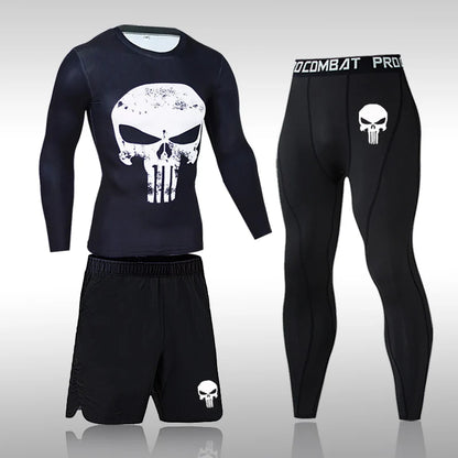 Men’s Compression Sportswear Set – Gym Tights & Workout Tracksuit for Running & Training