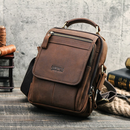 Men's Genuine Leather Messenger Bag