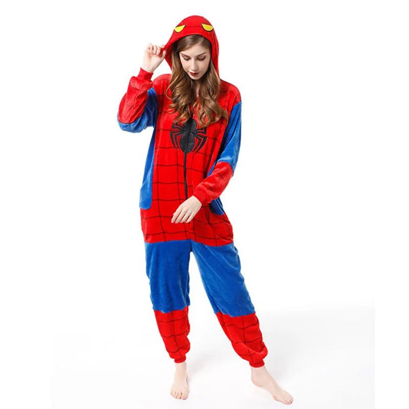 Spider Red Pajamas Set - Flannel Kids Animal Cartoon Sleepwear