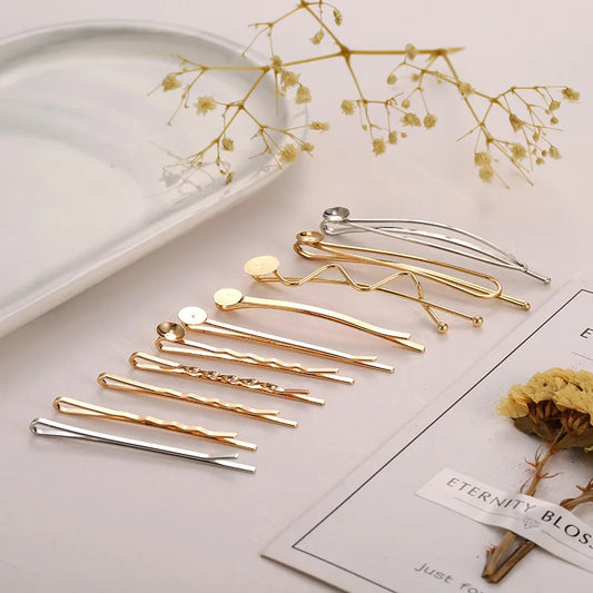 10PCS KC Gold Hair Pins | Wedding Hair Clips & Jewelry Making