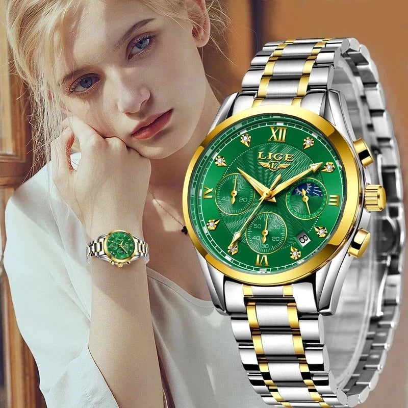 Women's Luxury Quartz Watch - Stainless Steel Fashion Timepiece