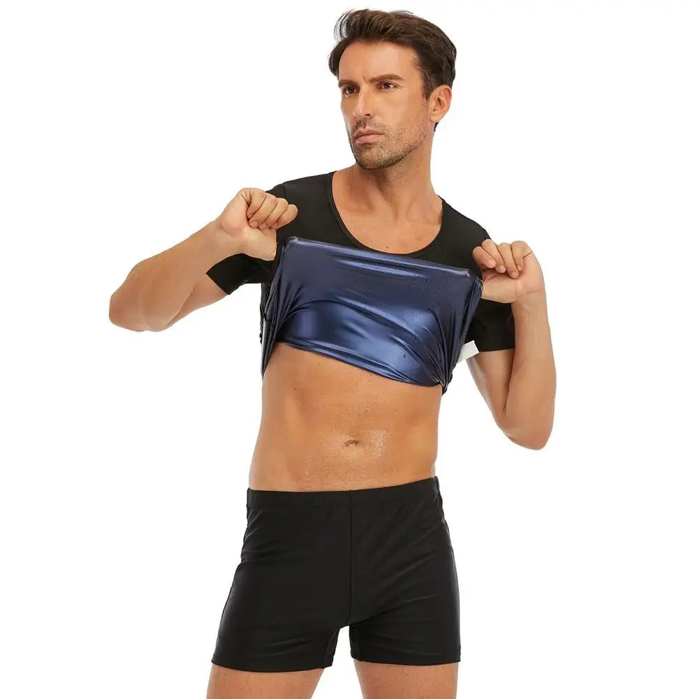 Men's Sauna Vest Compression Shirt for Workout & Body Shaping