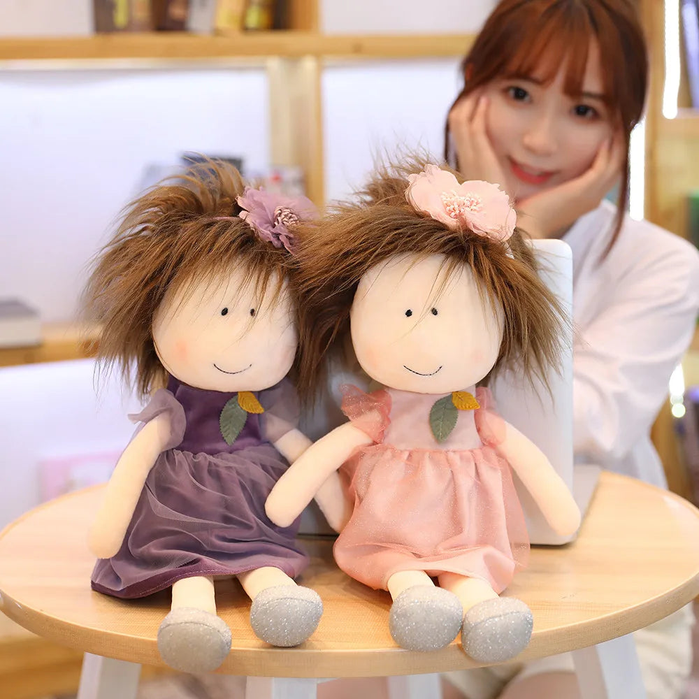 Cartoon Little Sister Plush Doll – Skirt Doll for Girls