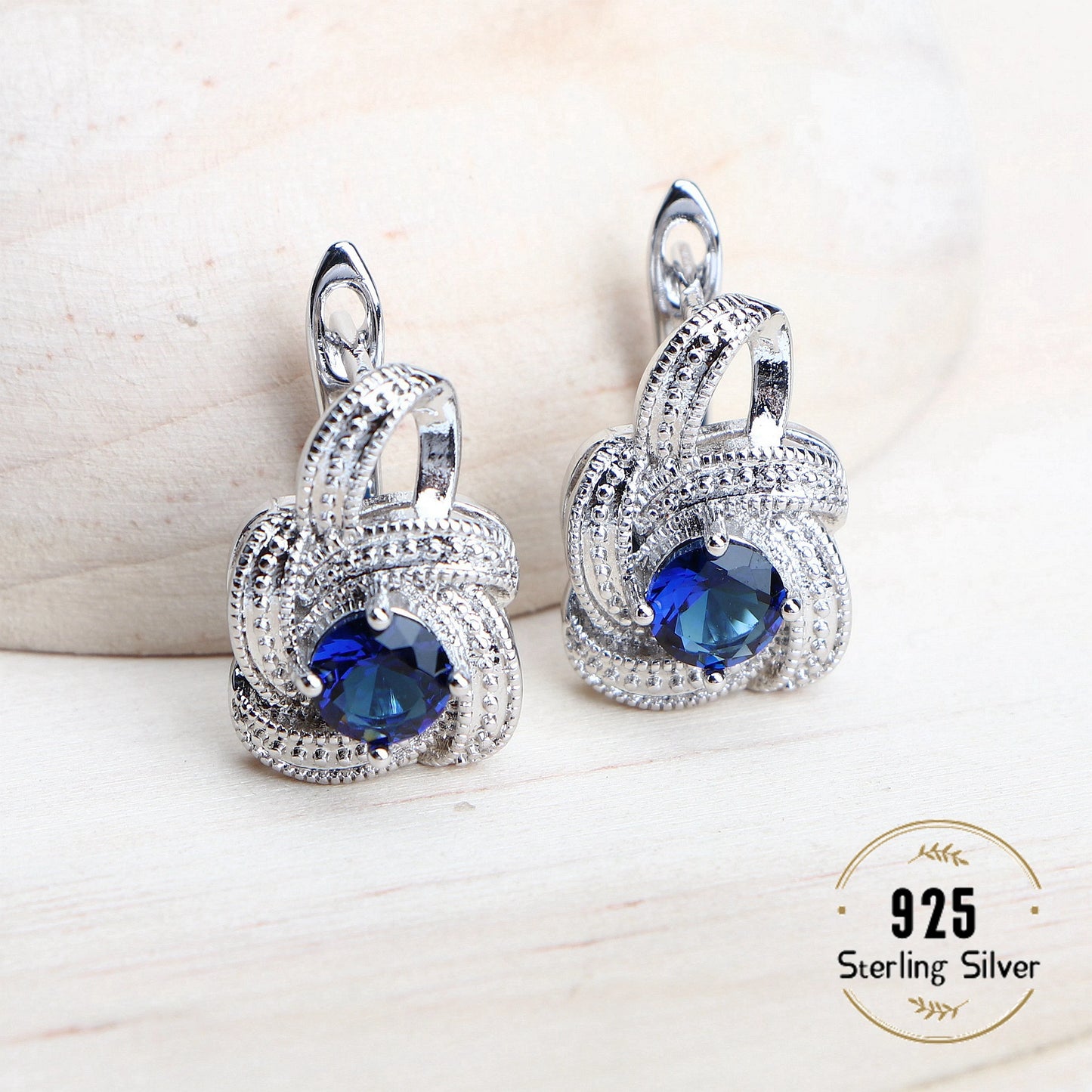 Blue Zirconia Women’s Jewelry Set – 925 Sterling Silver