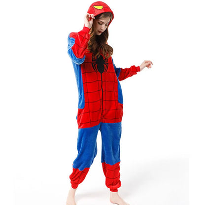 Spider Red Pajamas Set - Flannel Kids Animal Cartoon Sleepwear