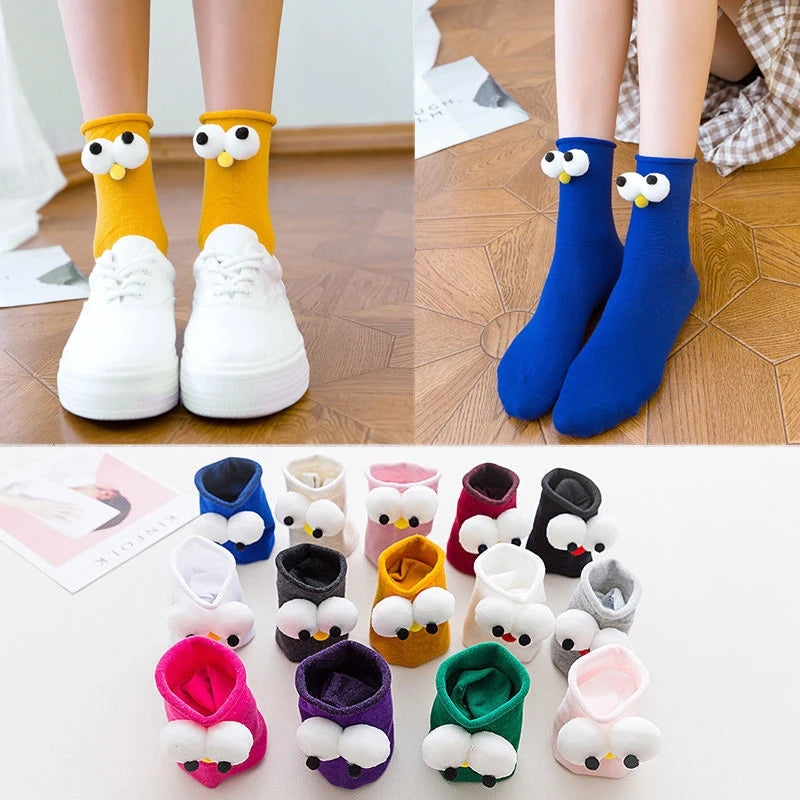 3D Eyes Designer Fashion Happy Cute Socks