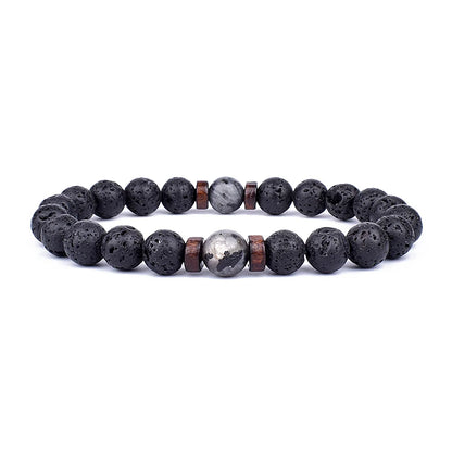 Volcanic Stone Bracelet for Men