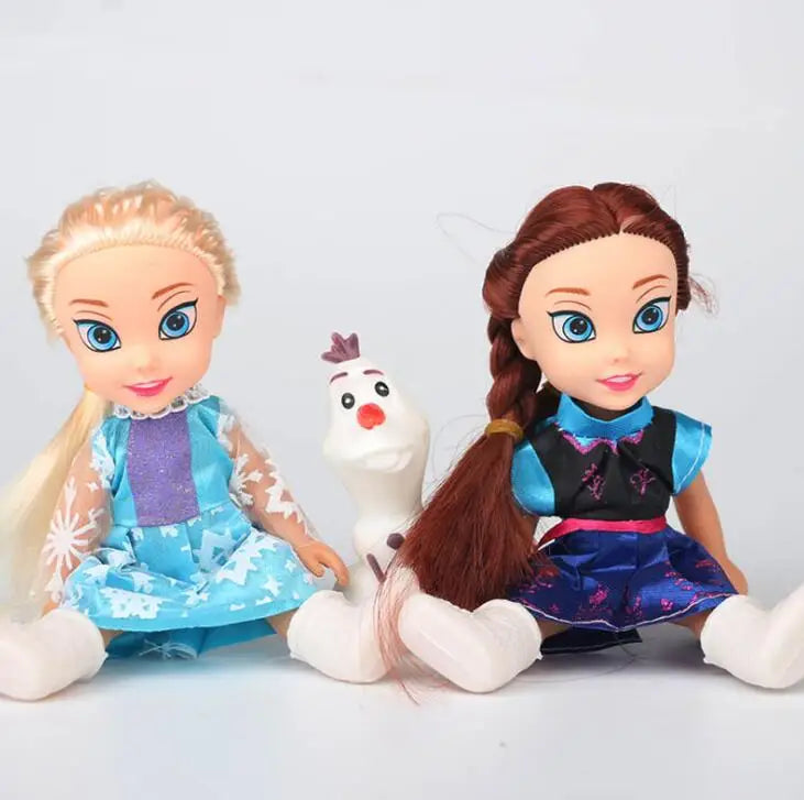 3 Pcs Elsa & Anna Action Figure Dolls