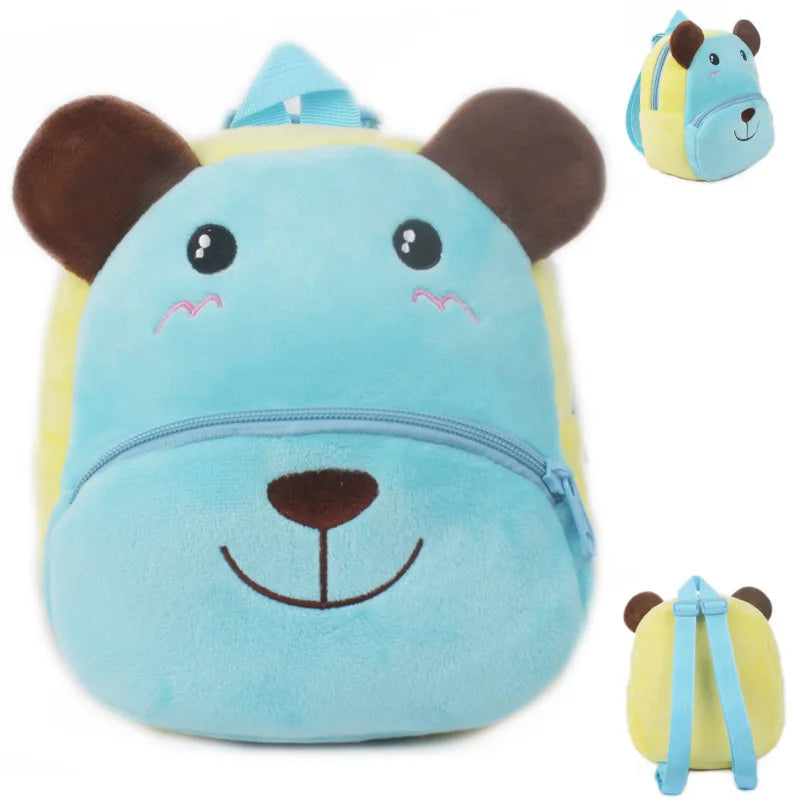 Baby Cartoon Animal Plush Backpack | Cute Mini School Bag for 0-3 Years