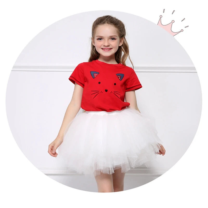 Fluffy Tutu Skirt for Girls – 6-Layer Princess Ballet Dance Tutu