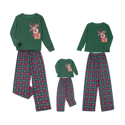 Family Matching Christmas Pajamas – Reindeer Print