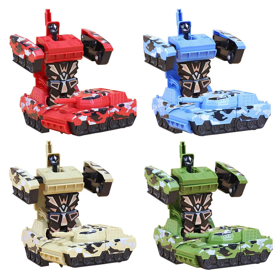 4-Color Mini Military Tank Deformation Robot