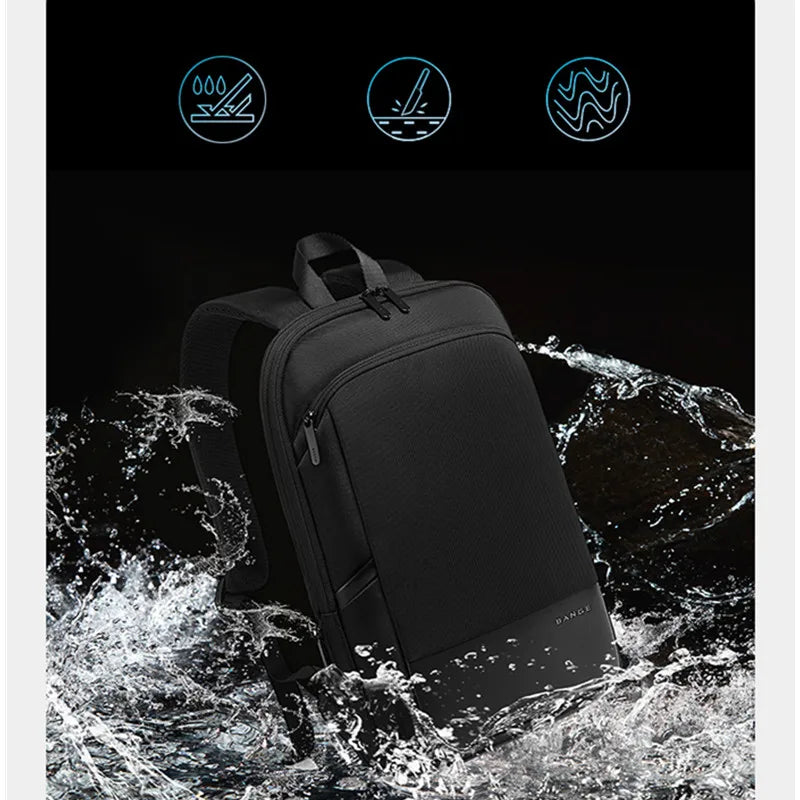 BANGE Waterproof 15.6" Laptop Backpack - Stylish Men's Travel Bag