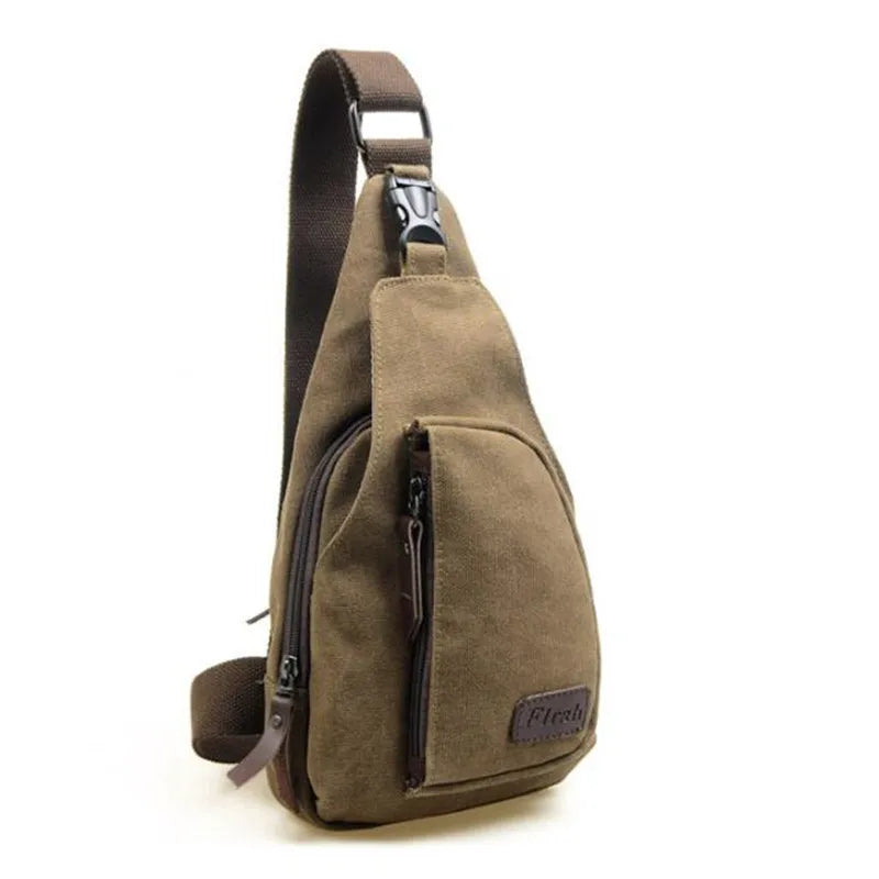 Men’s Vintage Canvas Leather Satchel