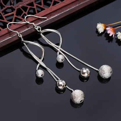 925 Silver Color Classic Earrings for Women