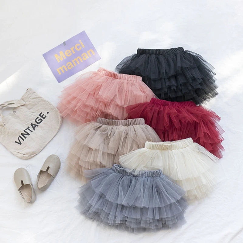 Fashion Baby Girls Tutu Fluffy Skirt | Princess Ballet Dance Mesh Skirt for Kids