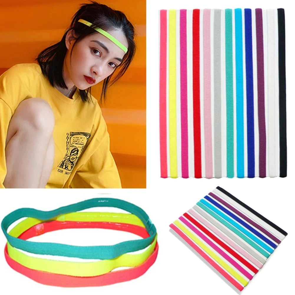 Candy Color Yoga Hair Bands | Anti-Slip Sports Headband for Women & Men