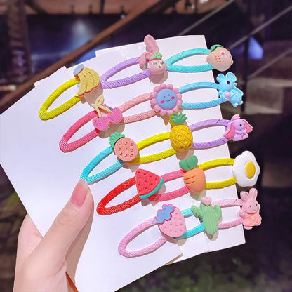 10 pcs Cute Unicorn Rainbow Hair Clips | Kids' Sweet Hair Accessories