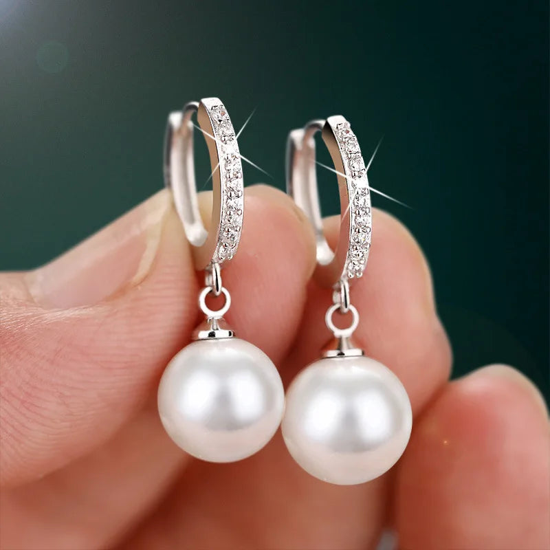 Genuine Freshwater Pearl Earrings | 925 Sterling Silver