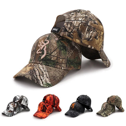 Tactical Camouflage Baseball Cap – Unisex Embroidered Snapback for Hunting & Fishing