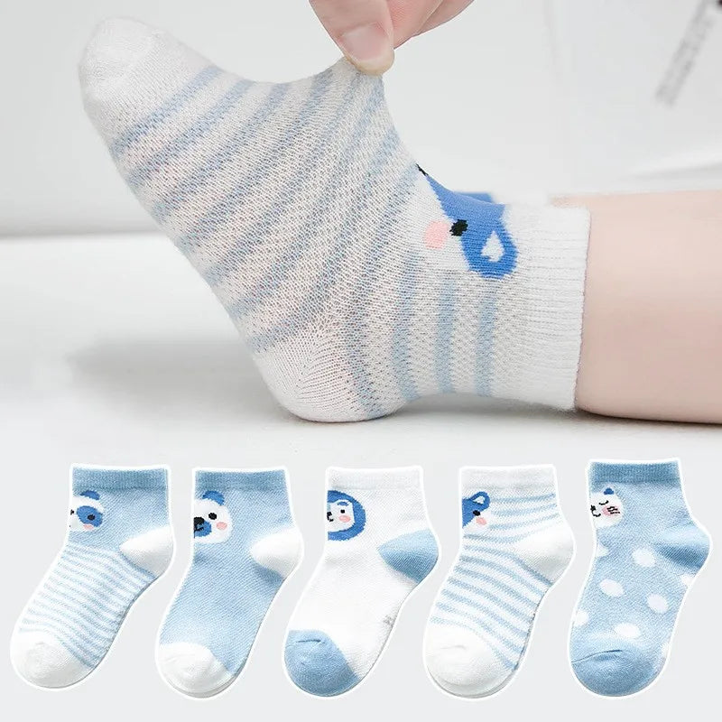 5 Pairs Cute Infant Baby Cotton Socks Series 1