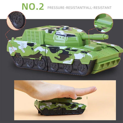 4-Color Mini Military Tank Deformation Robot