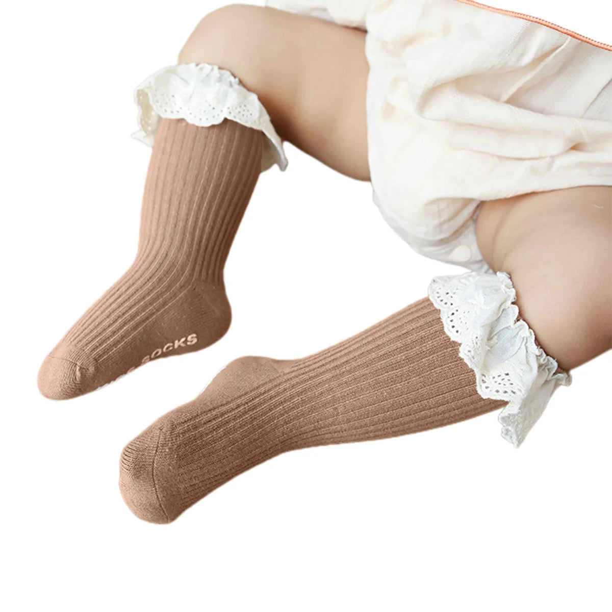 Baby Dressy Lace Socks Medium Tube