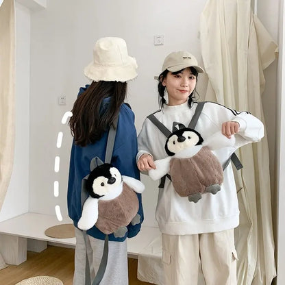 Cute Penguin Plush Backpack for Girls | Adorable & Functional School Bag