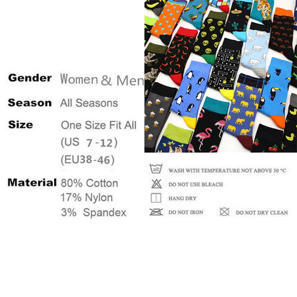 New Hiphop Cotton Men's Socks in Animal & Funny Designs Series 5