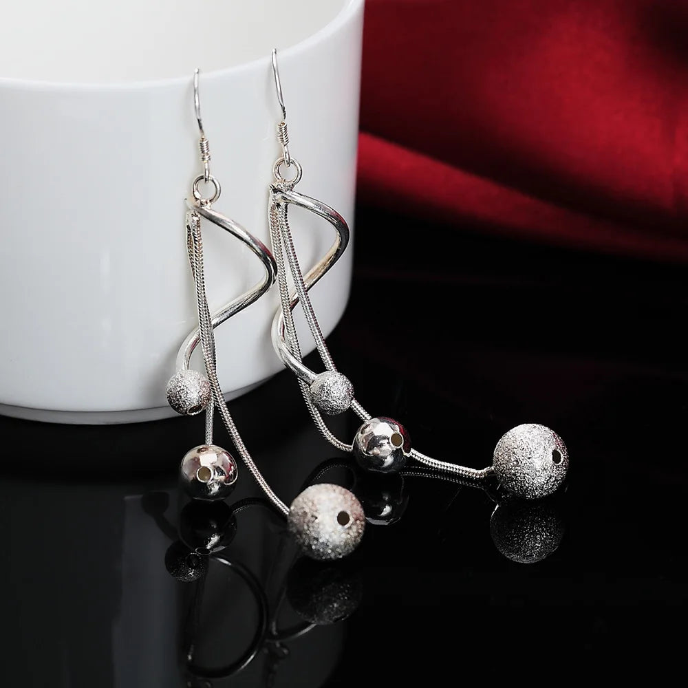 925 Silver Color Classic Earrings for Women