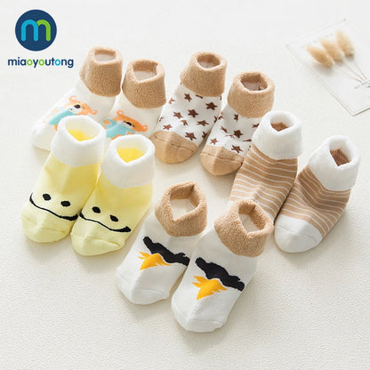 5 Pairs High Quality Comfortable Cotton Newborn Socks