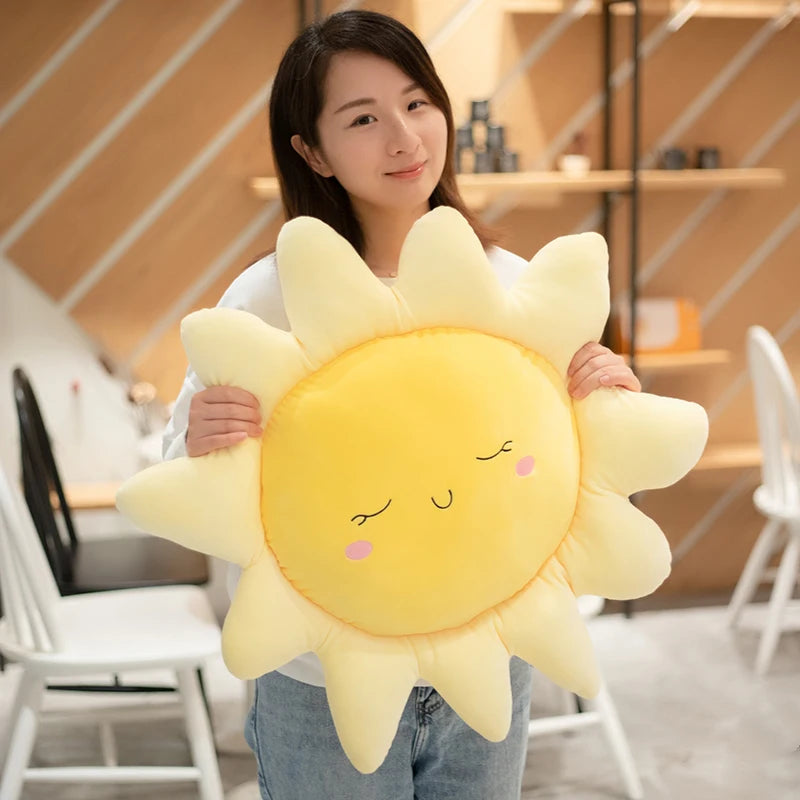 Cute Sun Cloud Plush Pillow | Stuffed Soft Creative Sun & Cloud Toy