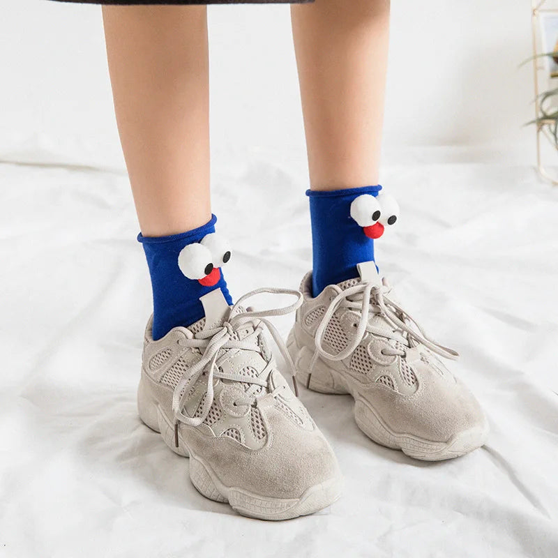 3D Eyes Designer Fashion Happy Cute Socks