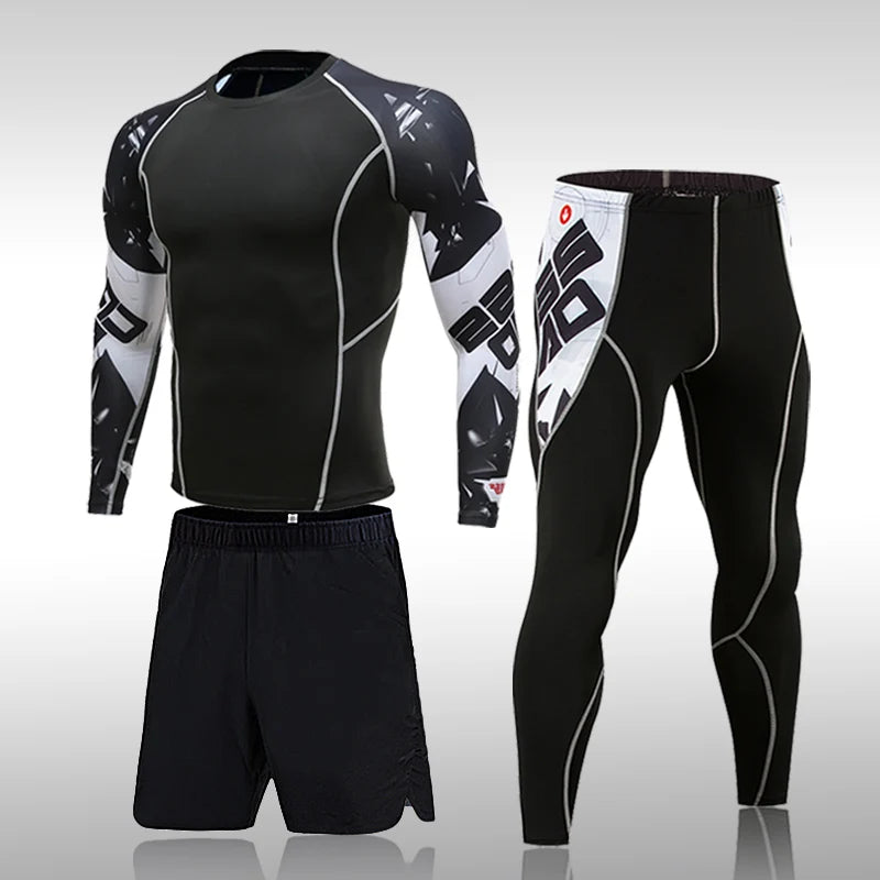 Men's Compression Set – Versatile Running Tights and Workout Top