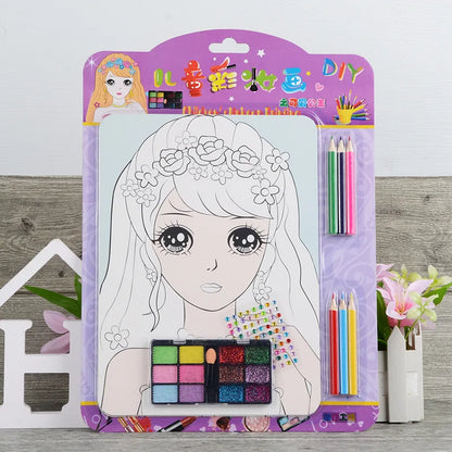 Kids Handmade Princess Makeup Toy – DIY Graffiti Drawing Set