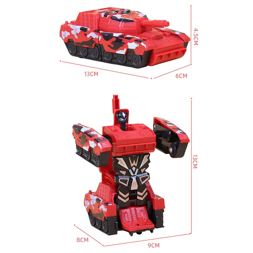 4-Color Mini Military Tank Deformation Robot