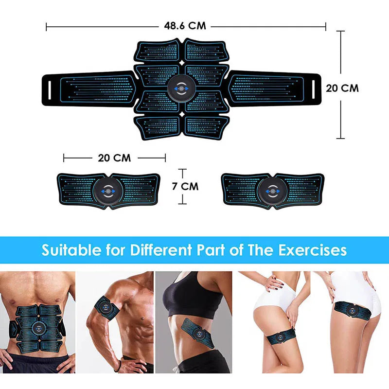 Electrostimulation Muscle Stimulator EMS Abdominal Belt & Hip Trainer