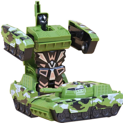 4-Color Mini Military Tank Deformation Robot