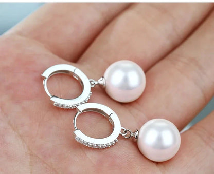 Genuine Freshwater Pearl Earrings | 925 Sterling Silver