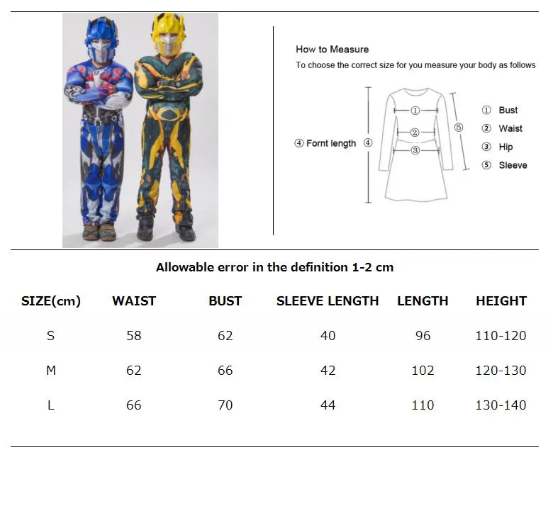 Optimus Prime Superhero Costume for Boys