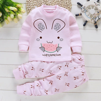 Cartoon Cotton Baby Clothing Set – Unisex 0-3 Years